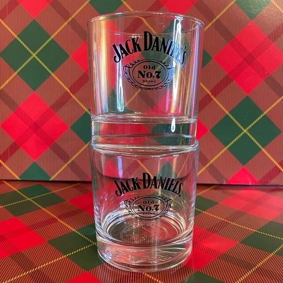 Jack Daniel’s Old No. 7 Brand Whiskey Glass Set of 2 Barware - Picture 8 of 9
